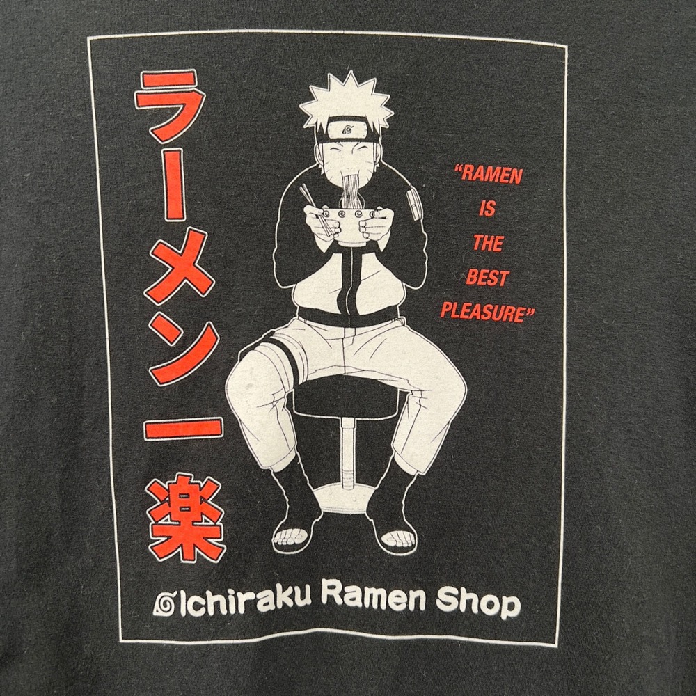Naruto Shippuden Ichiraku Ramen Shop Graphic T Shirt Mens XL‎ Black Anime - Picture 2 of 4